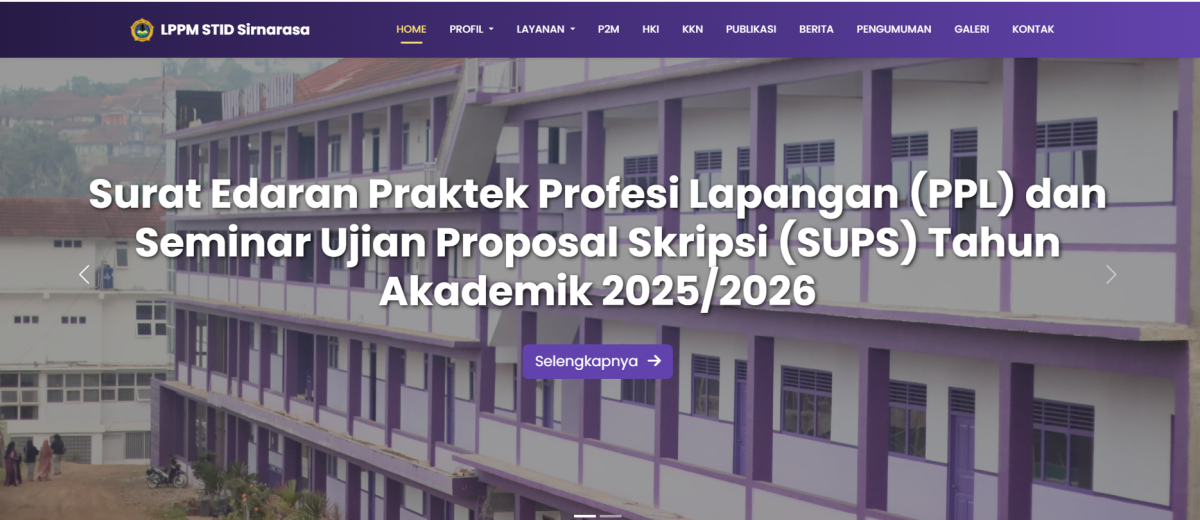Peluncuran Website Baru LPPM STID Sirnarasa sebagai Sistem Informasi Manajemen Terpadu